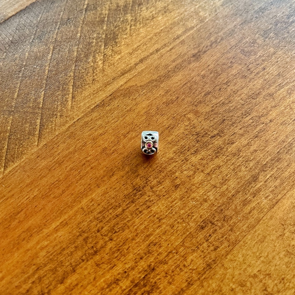 Pandora Double Scroll Heart Charm - image 3